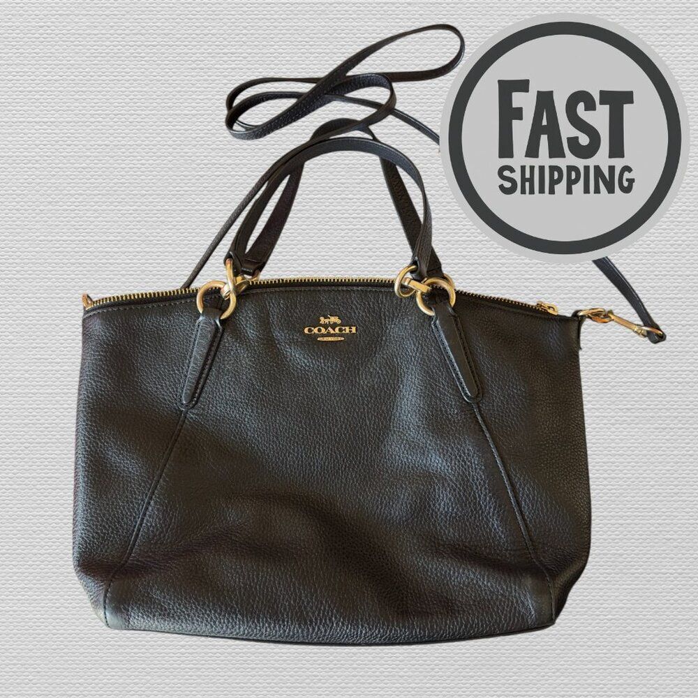 COACH Bag Crossbody Bag Black Leather Bag